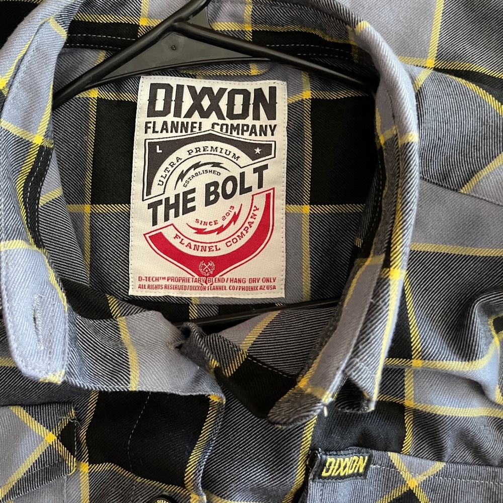 Dixxon Flannel Company The Bolt Gray Black Yellow Plaid Women’s Button Up Shirt - Picture 6 of 6